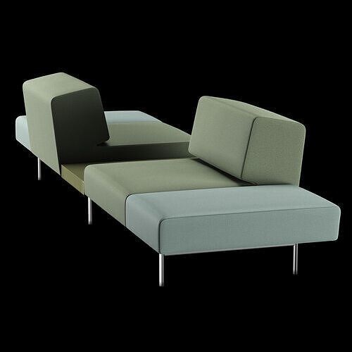 BT design matt modular sofa var 2 3D model 6
