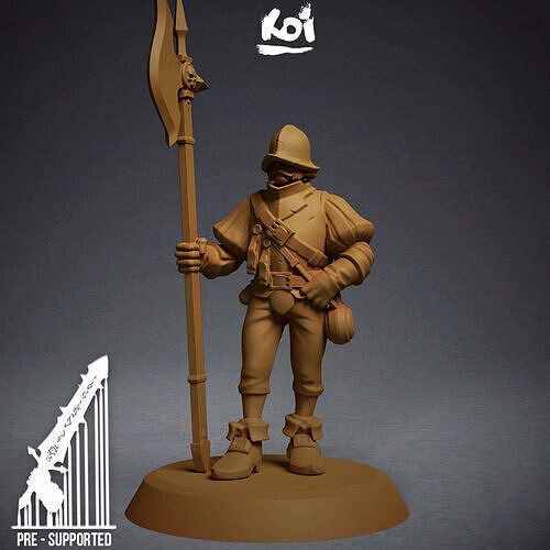 Guildmarch Militia - Infantry 2 3D print model