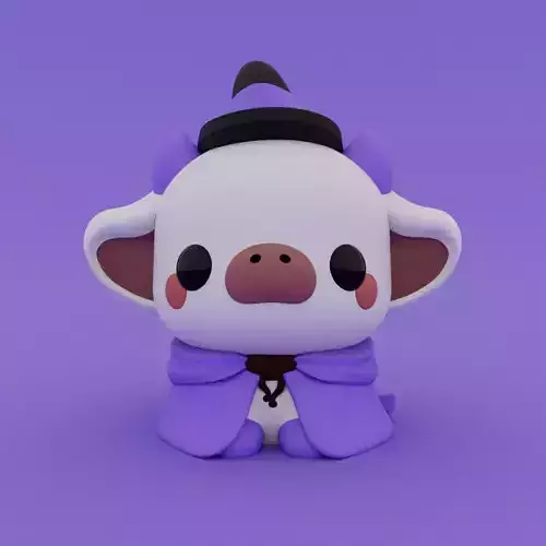 Kawaii Cow - Wizard