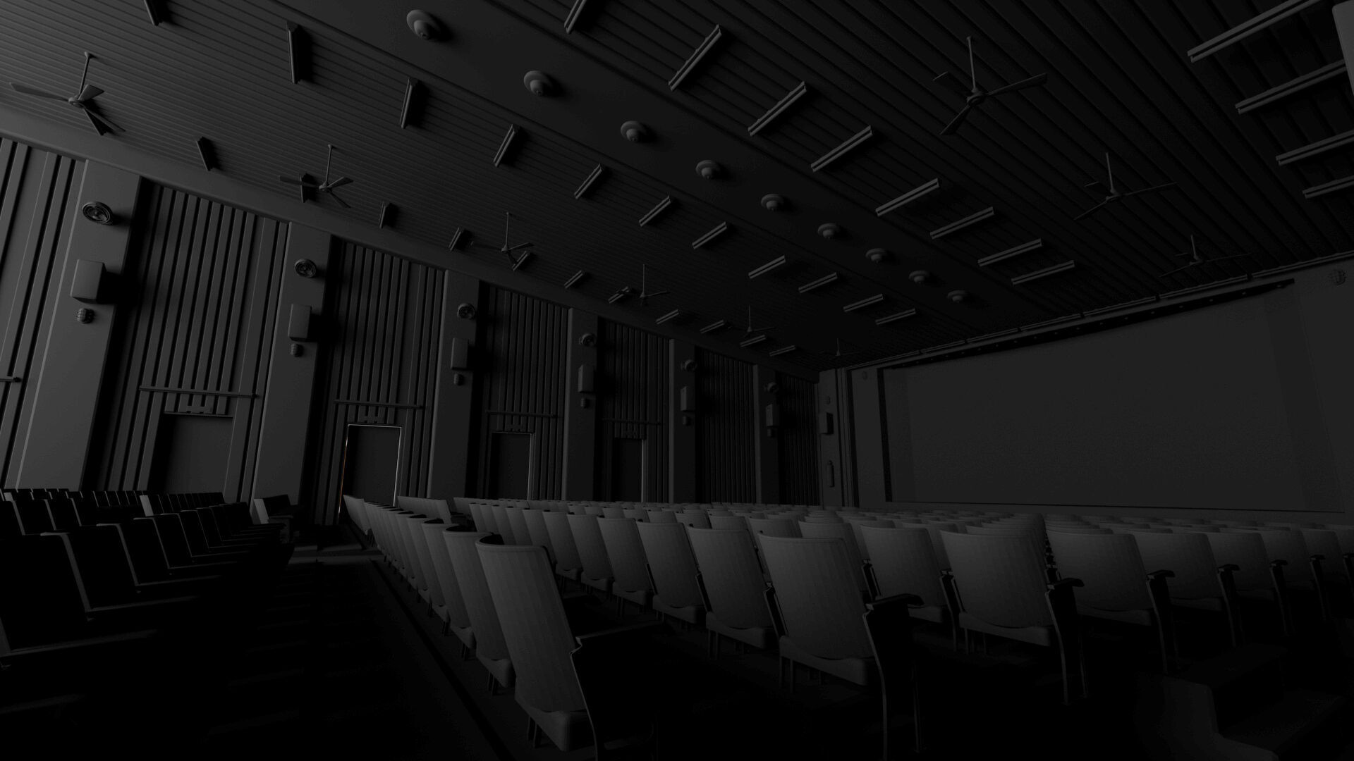 old cinema theatre 3D model_3