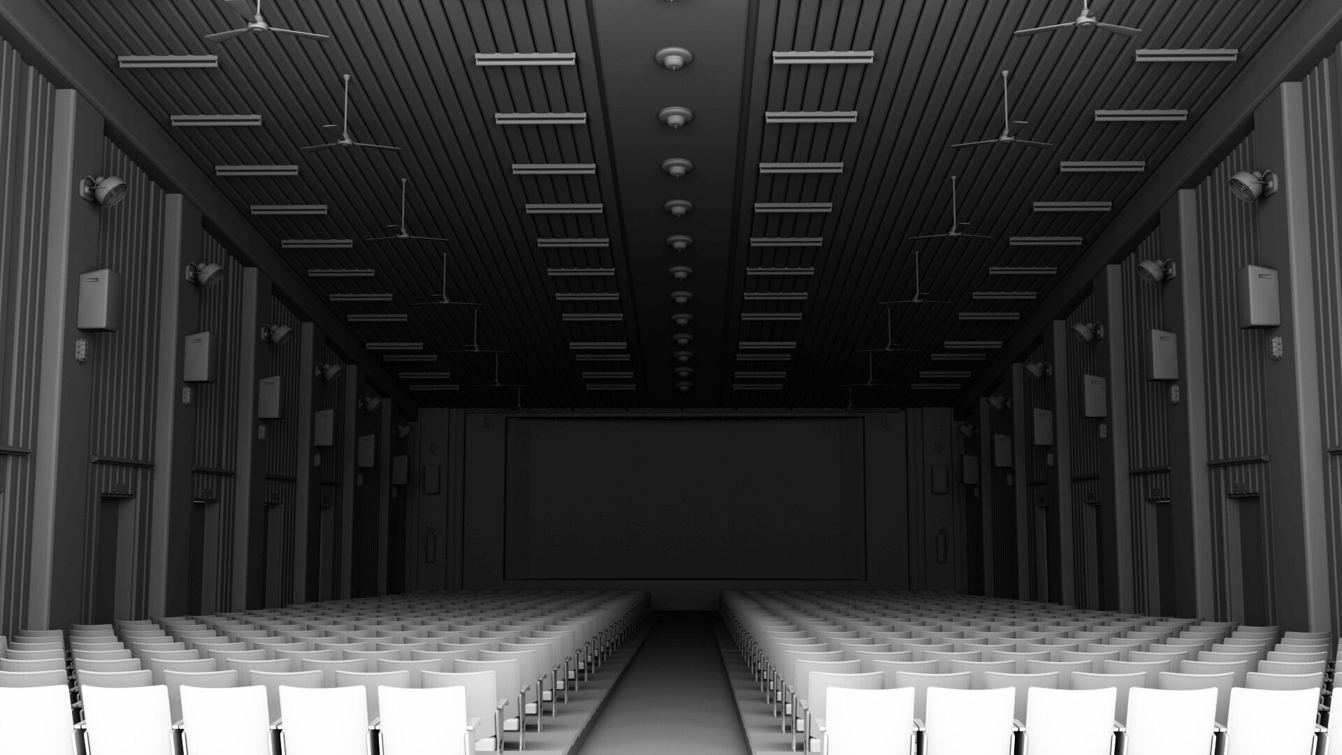 old cinema theatre 3D model_2