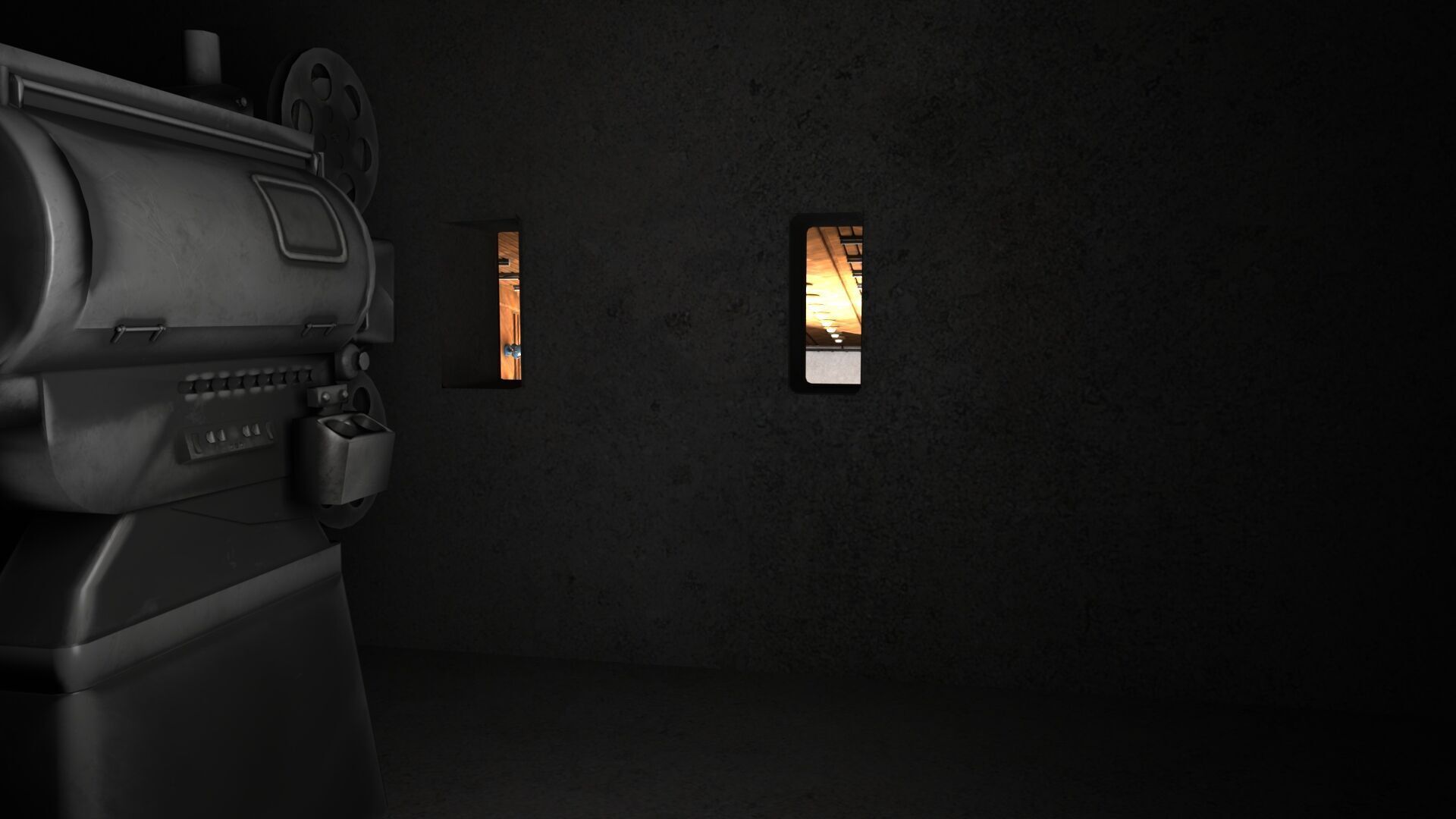 old cinema theatre 3D model_4