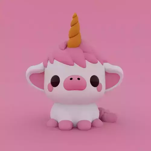 Kawaii Cow - Unicorn