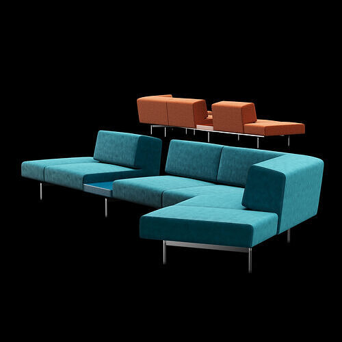 BT design matt modular sofa var 3 3D model