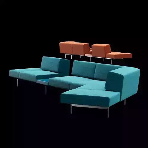 BT design matt modular sofa var 3 3D model