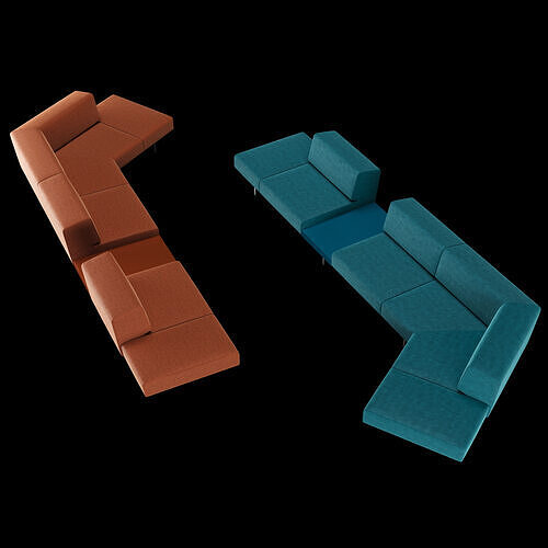 BT design matt modular sofa var 3 3D model 3