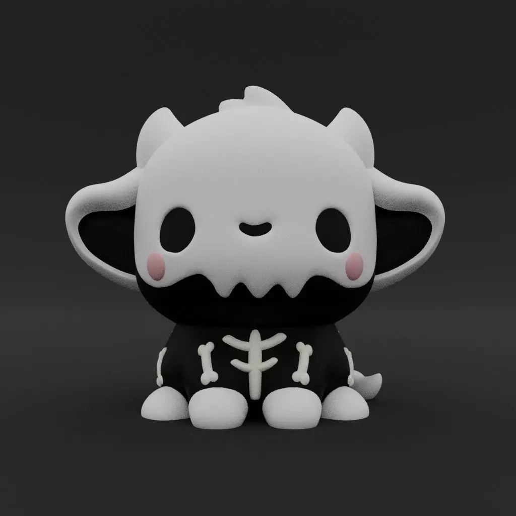 Kawaii Cow - Skeleton 3D print model_0