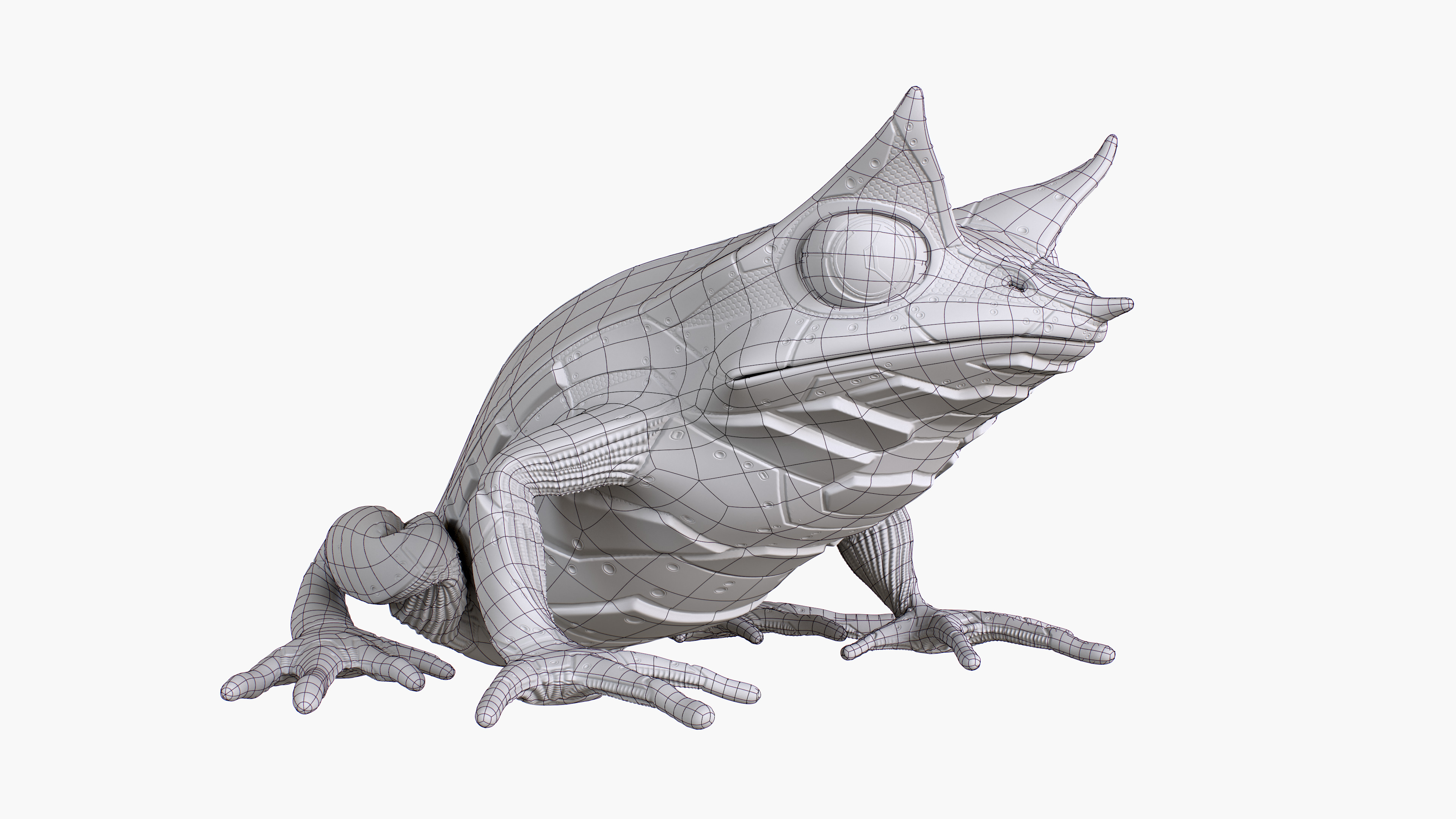 Malayan Robot Frog Low-poly 3D model_8