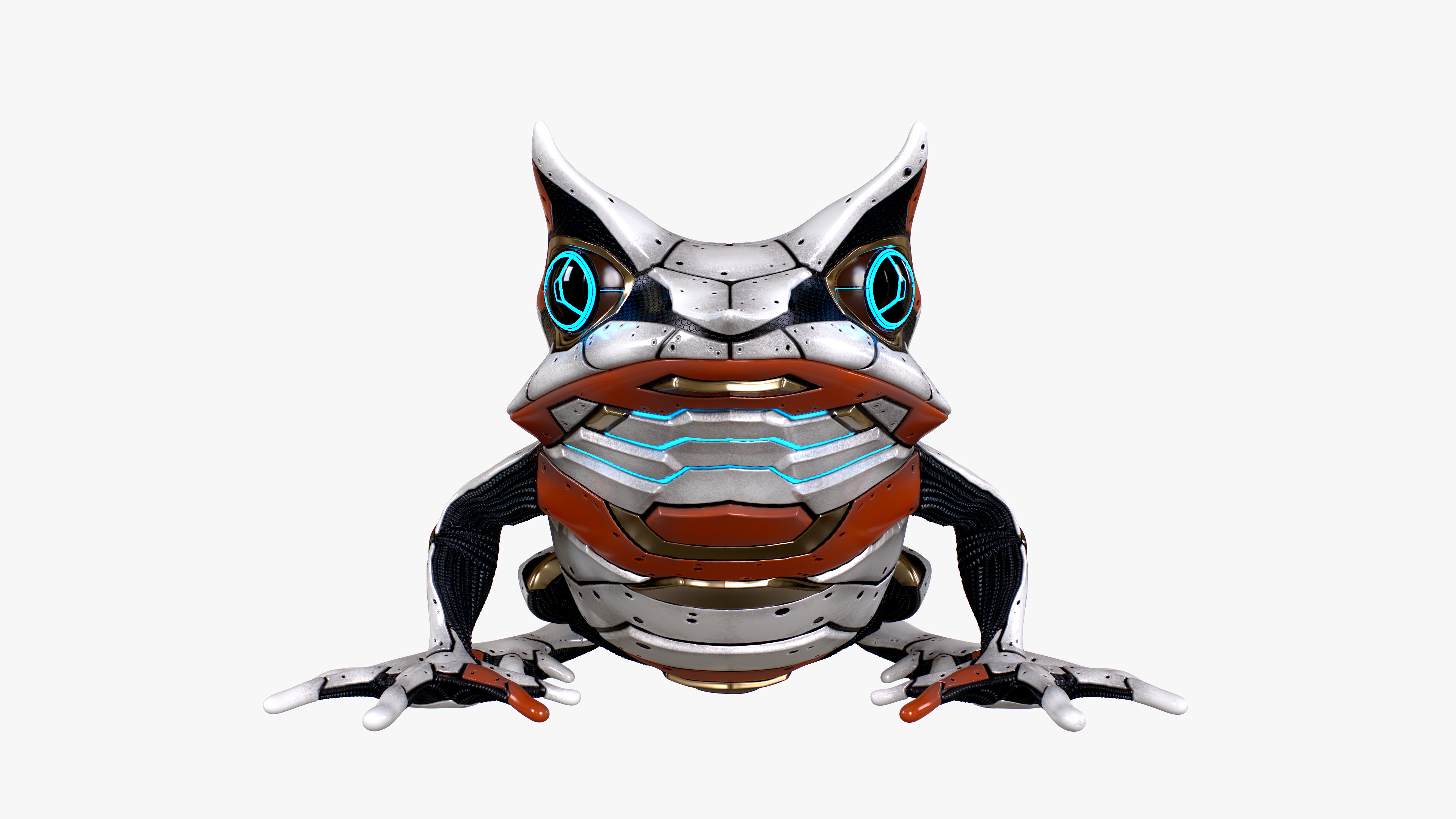 Malayan Robot Frog Low-poly 3D model_5