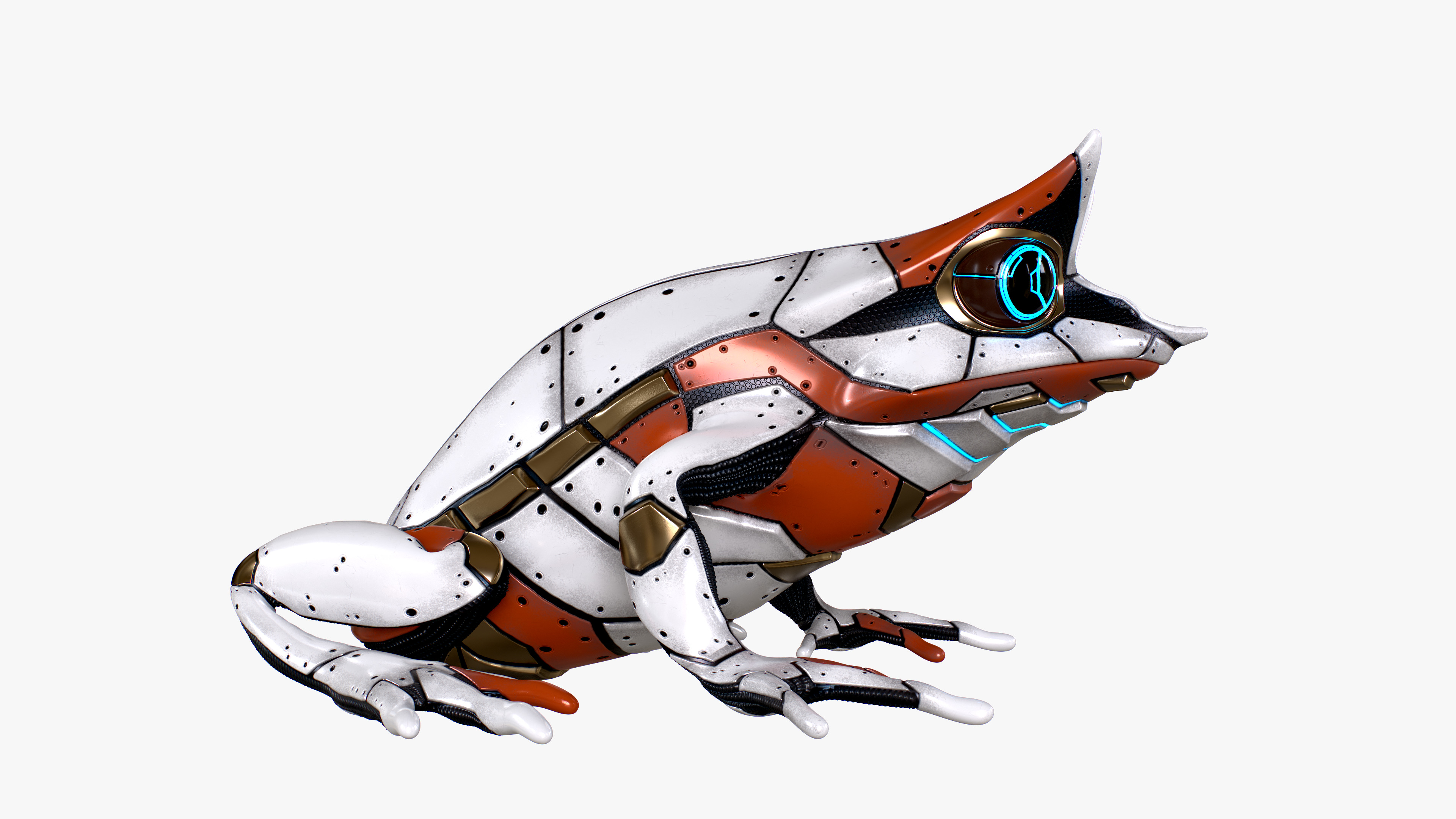 Malayan Robot Frog Low-poly 3D model_6