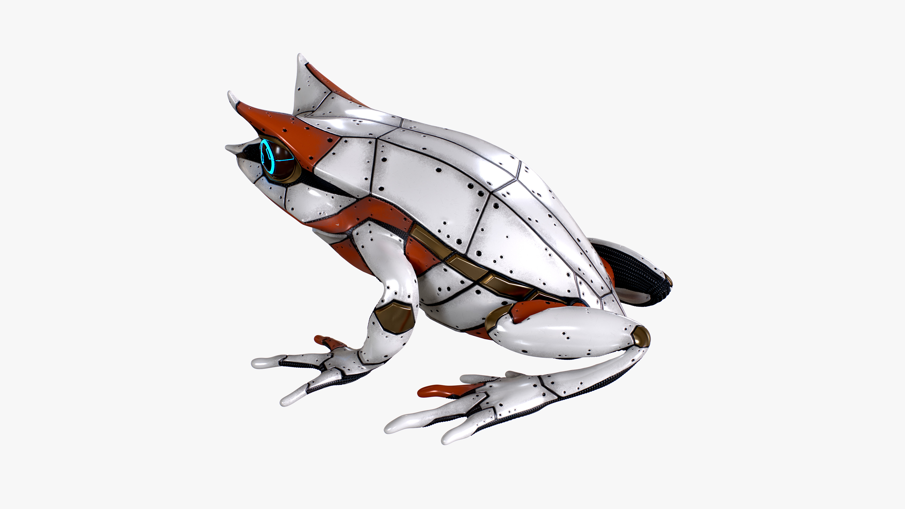 Malayan Robot Frog Low-poly 3D model_3