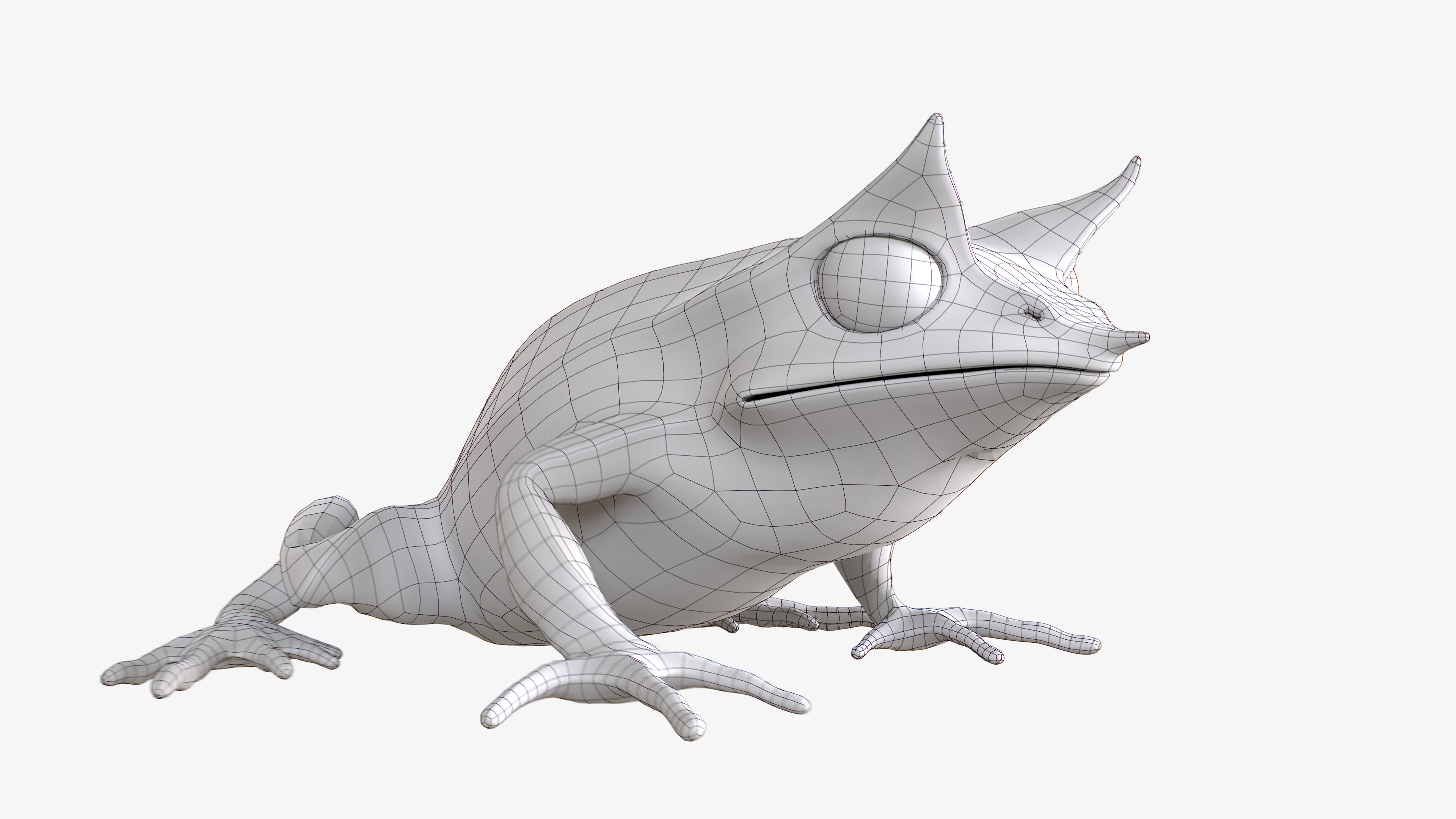 Malayan Robot Frog Low-poly 3D model_9