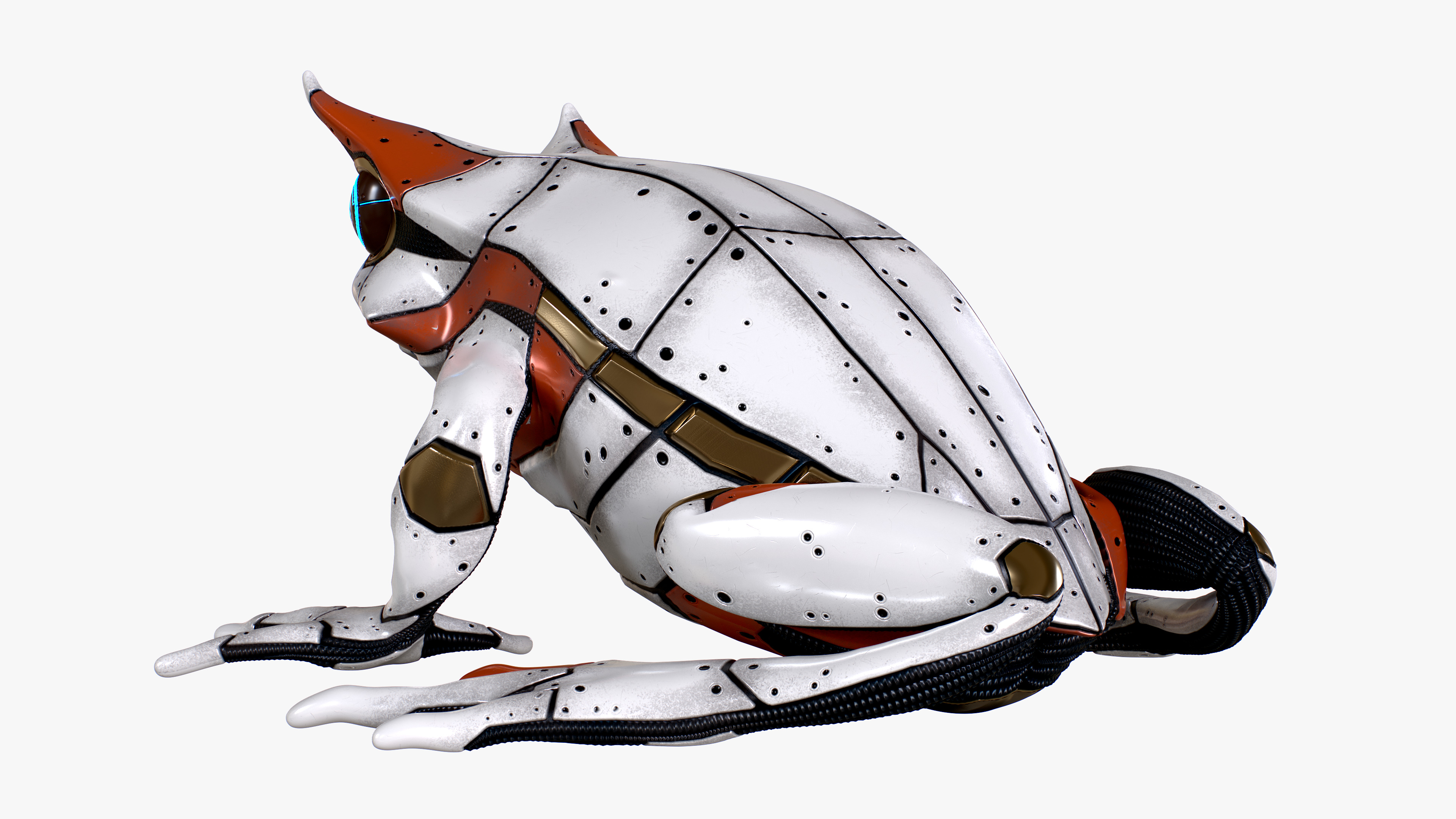 Malayan Robot Frog Low-poly 3D model_7