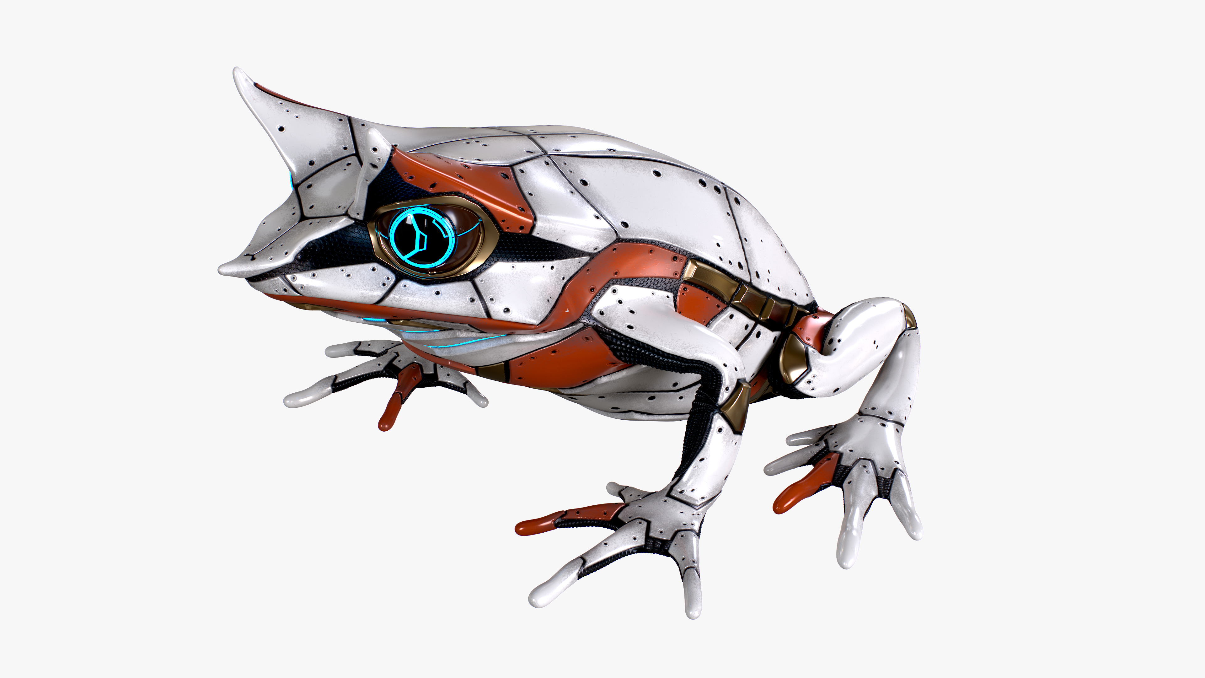 Malayan Robot Frog Low-poly 3D model_2