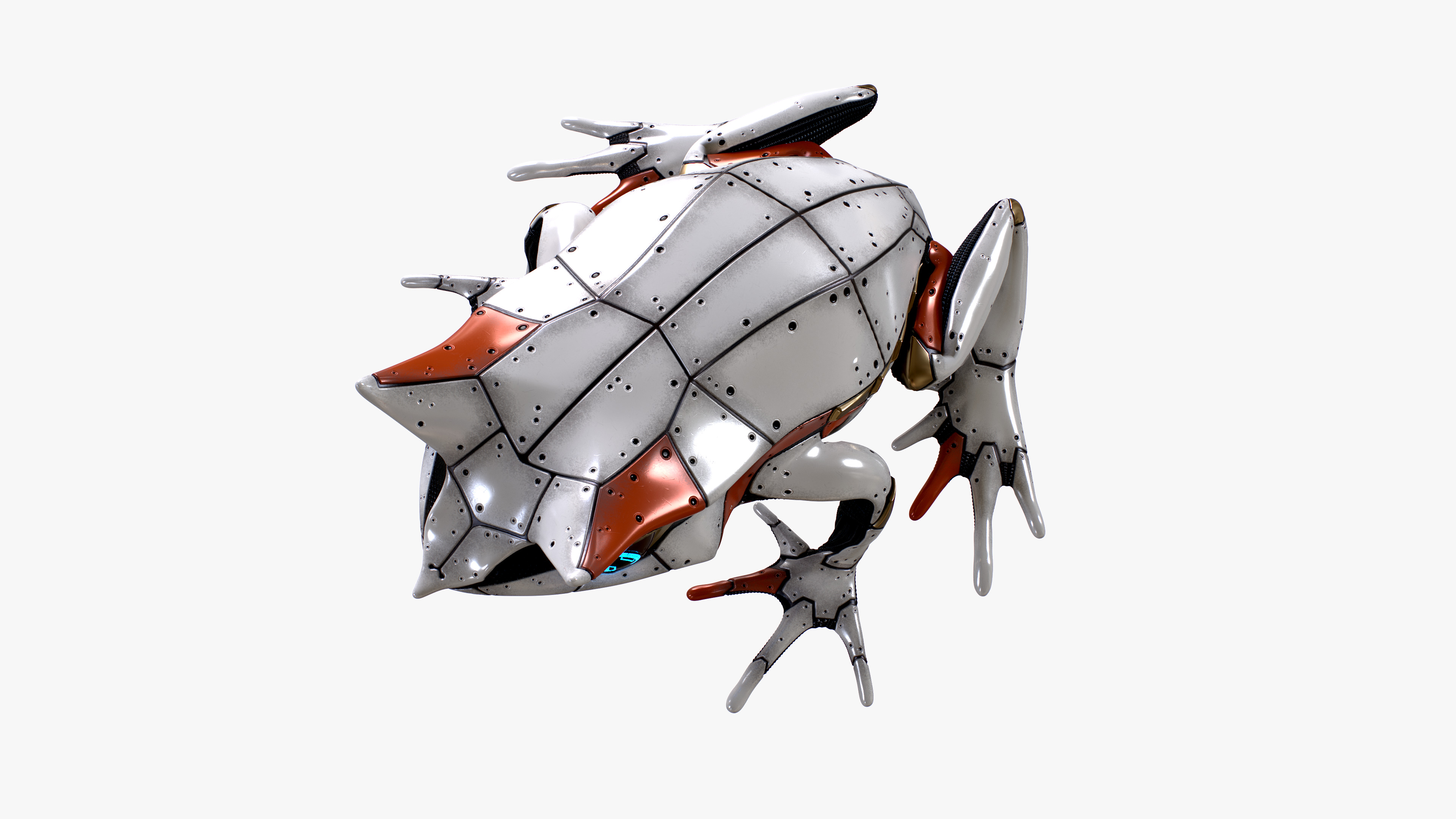 Malayan Robot Frog Low-poly 3D model_4