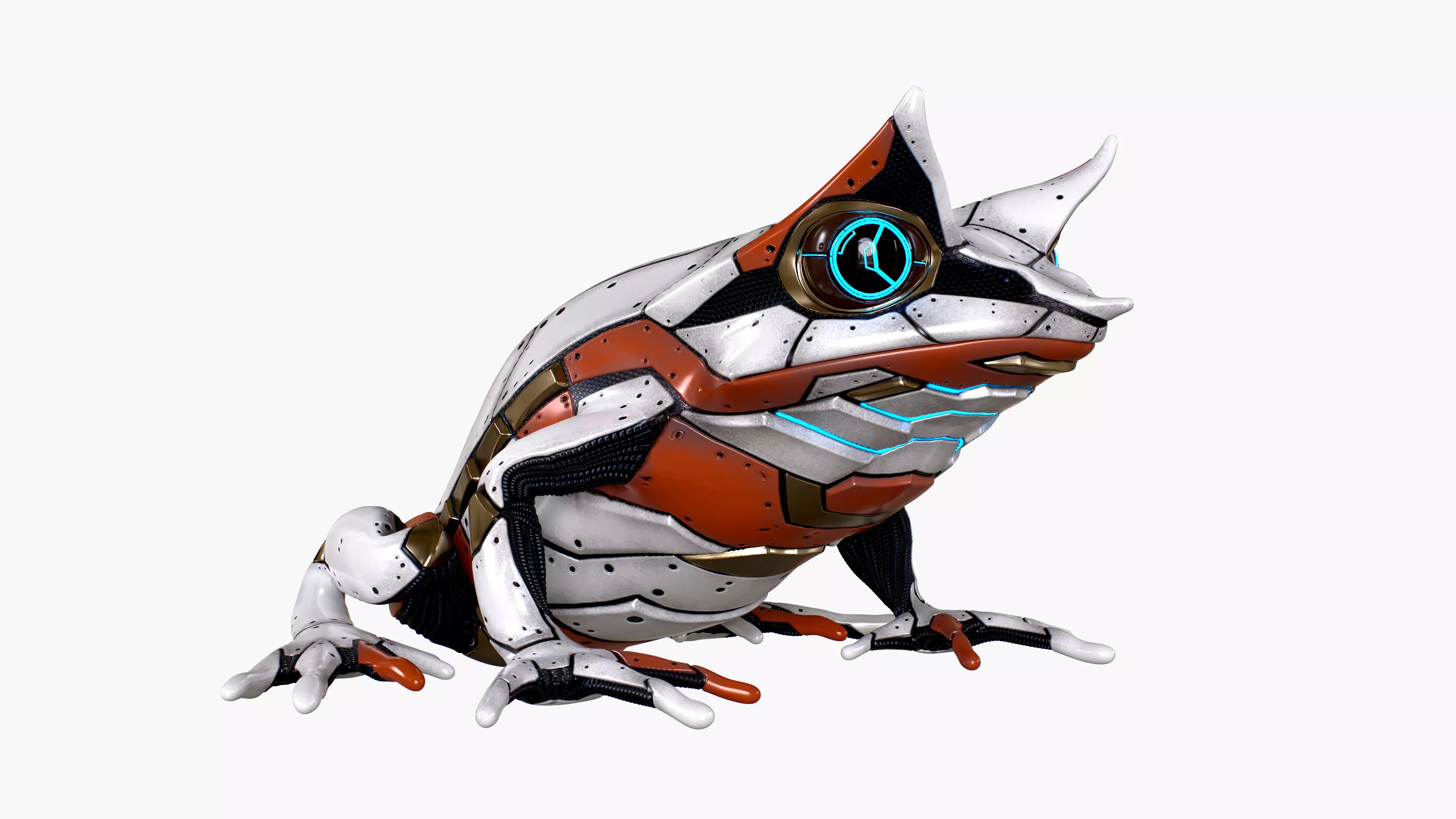 Malayan Robot Frog Low-poly 3D model_0