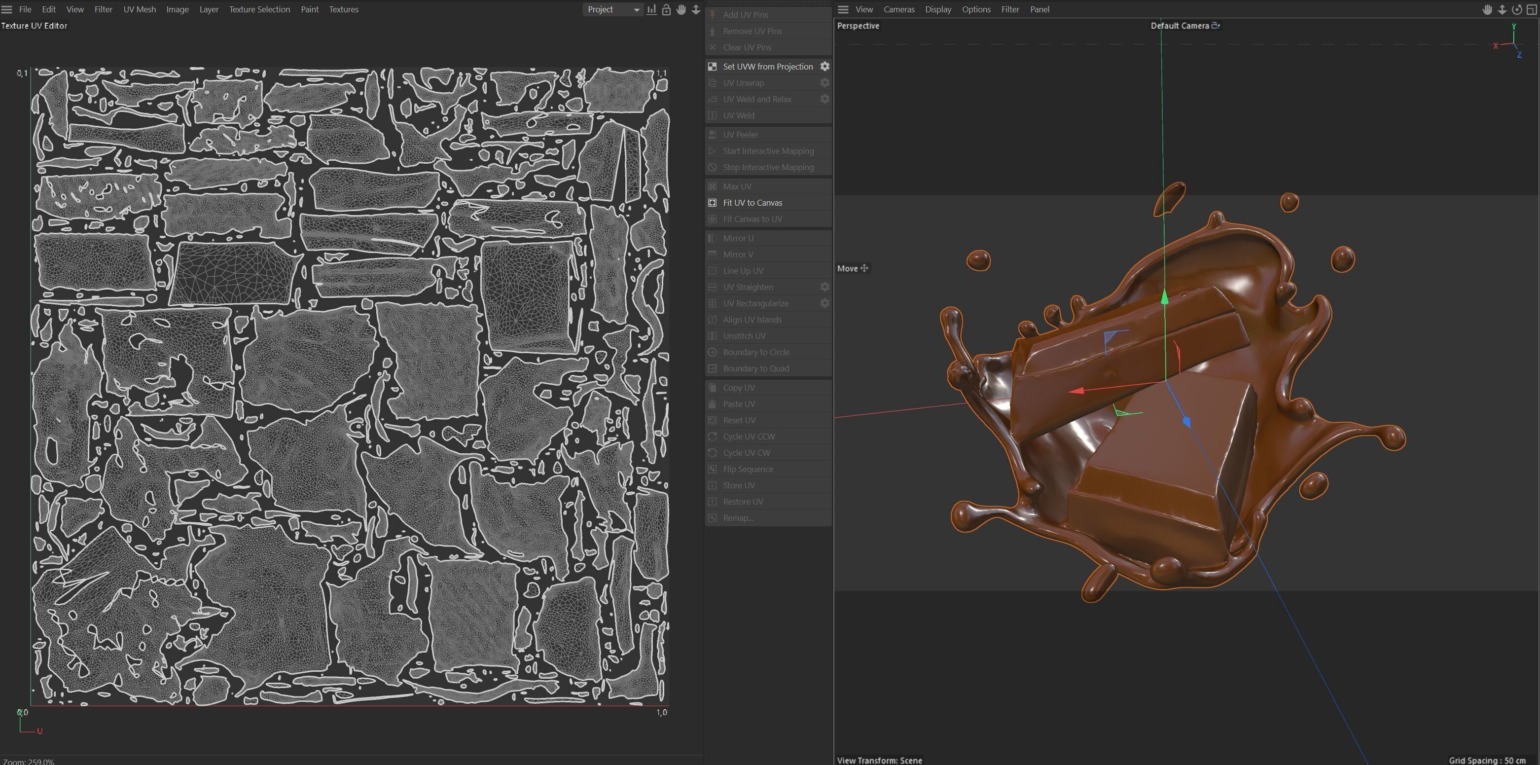 Chocolate Splash v12 Low-poly 3D model_5