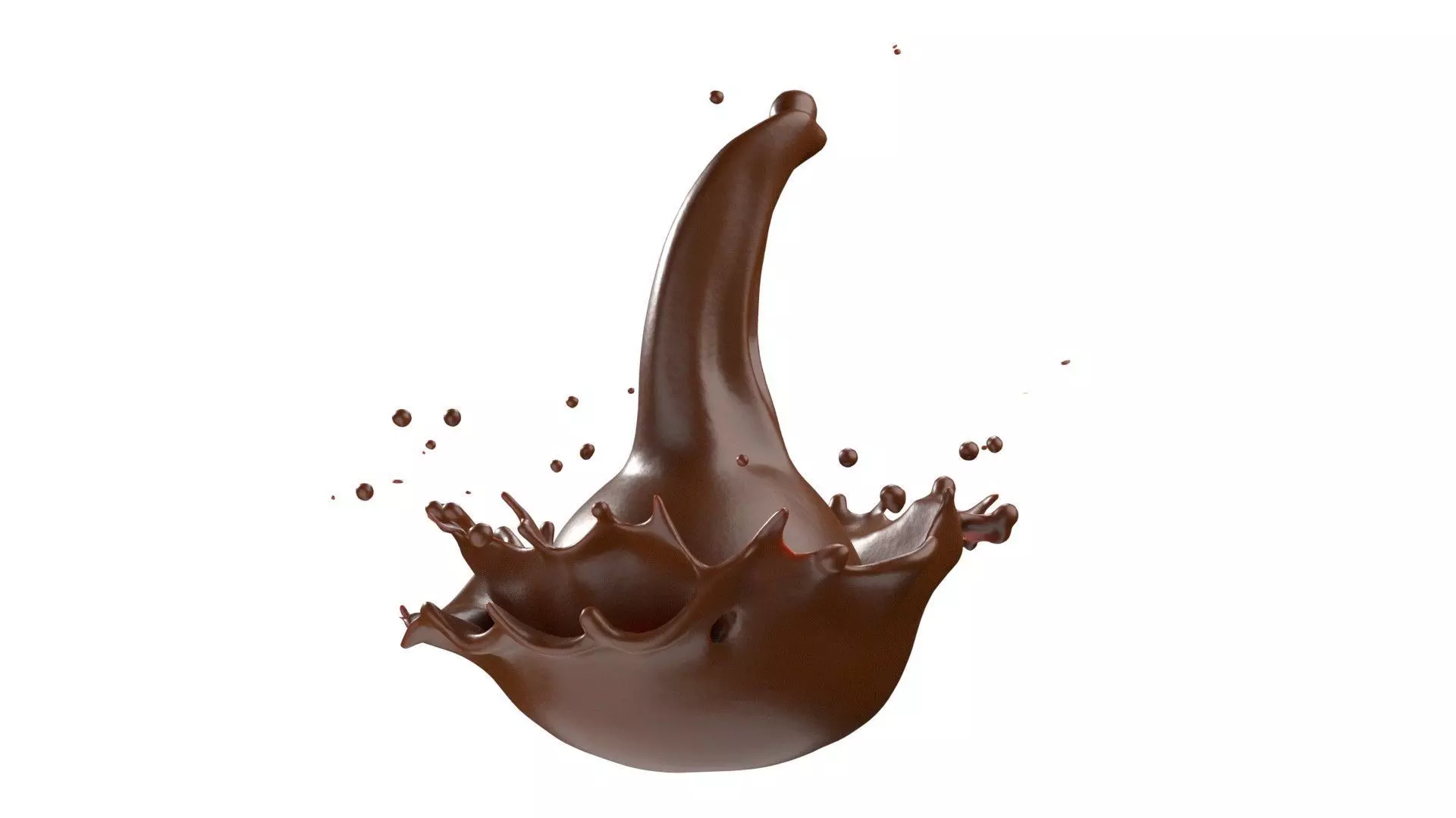 Chocolate Splash v14 Low-poly 3D model_0
