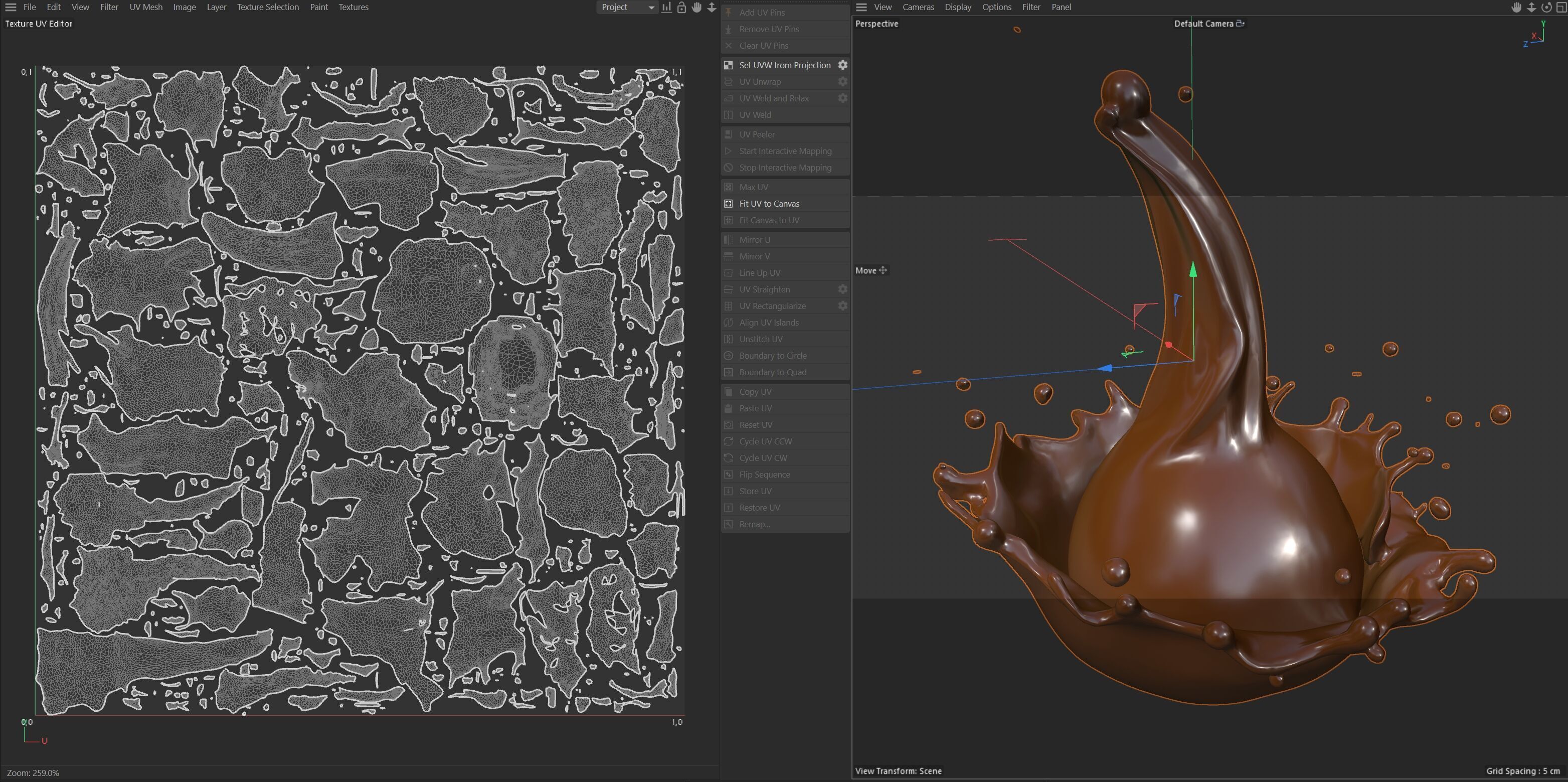 Chocolate Splash v14 Low-poly 3D model_5