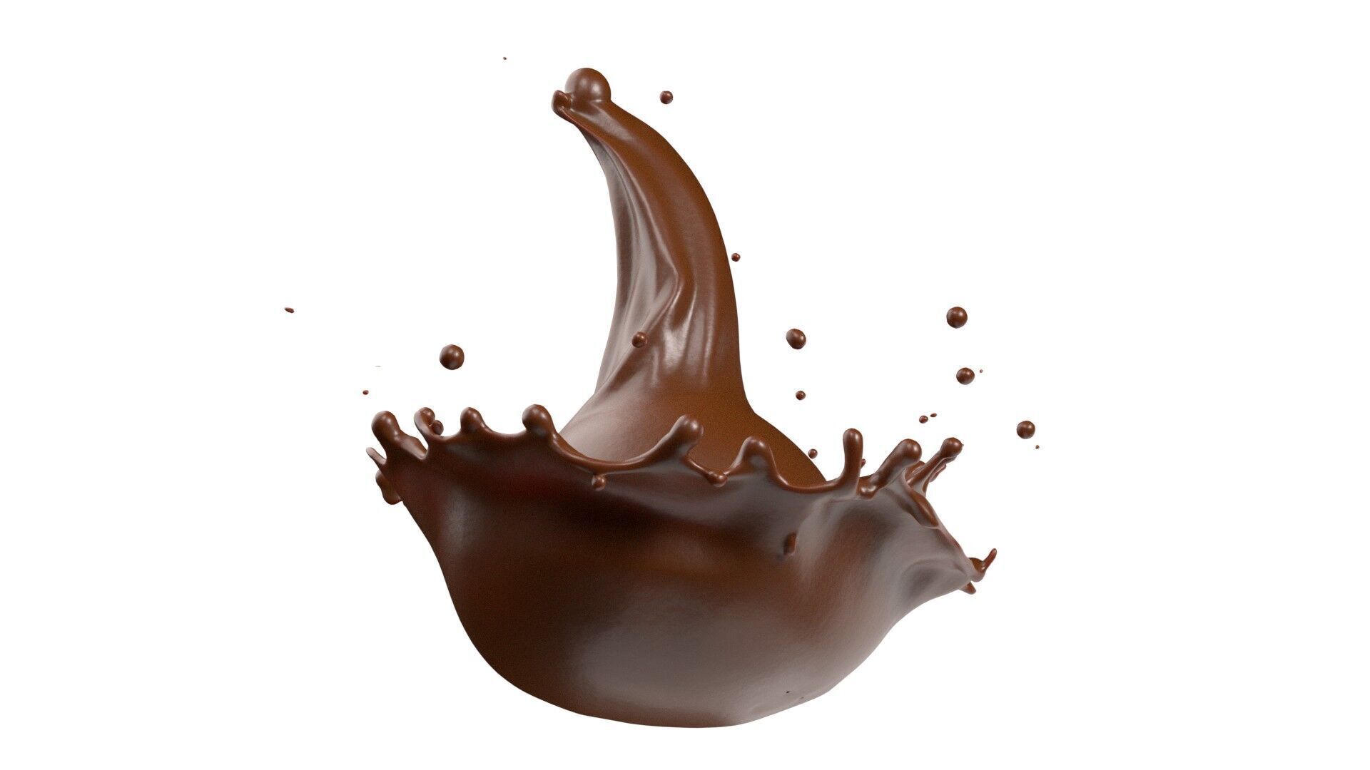 Chocolate Splash v14 Low-poly 3D model_3