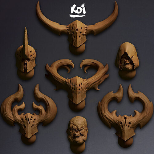 Plaguebearers of Decay - Miniature heads 3D print model