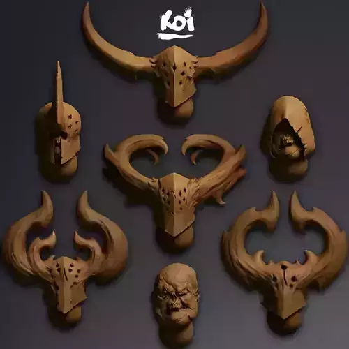 Plaguebearers of Decay - Miniature heads