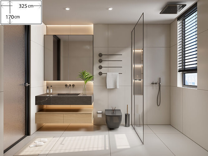 Bathroom 1 3D model
