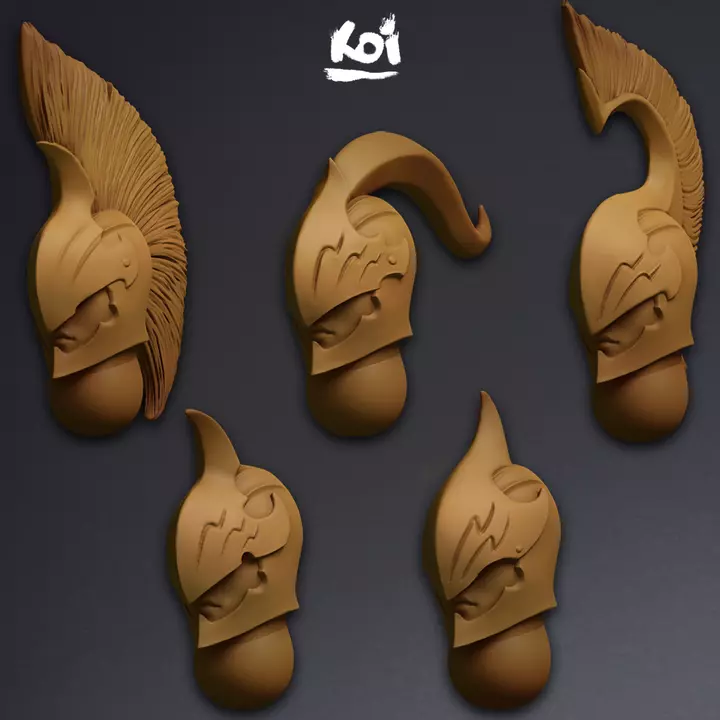 Falcons - Miniature heads 3D print model
