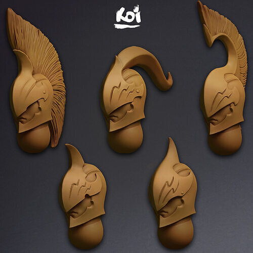 Falcons - Miniature heads 3D print model