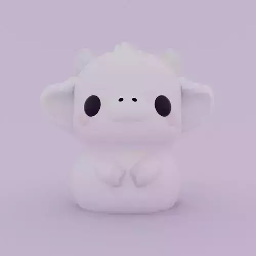 Kawaii Cow - Ghost 3D print model