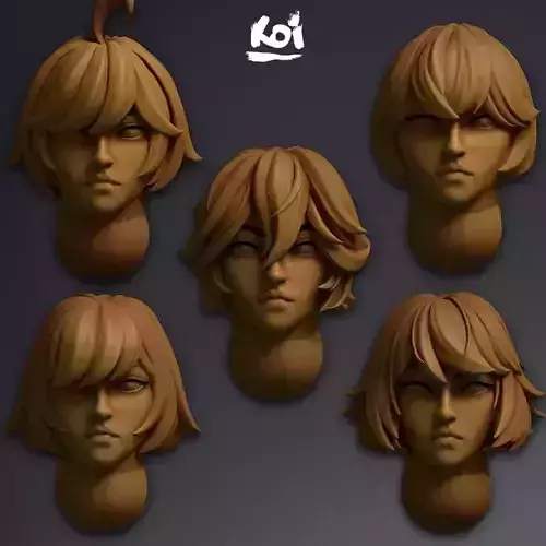 Holy Order Clerics - Miniature heads