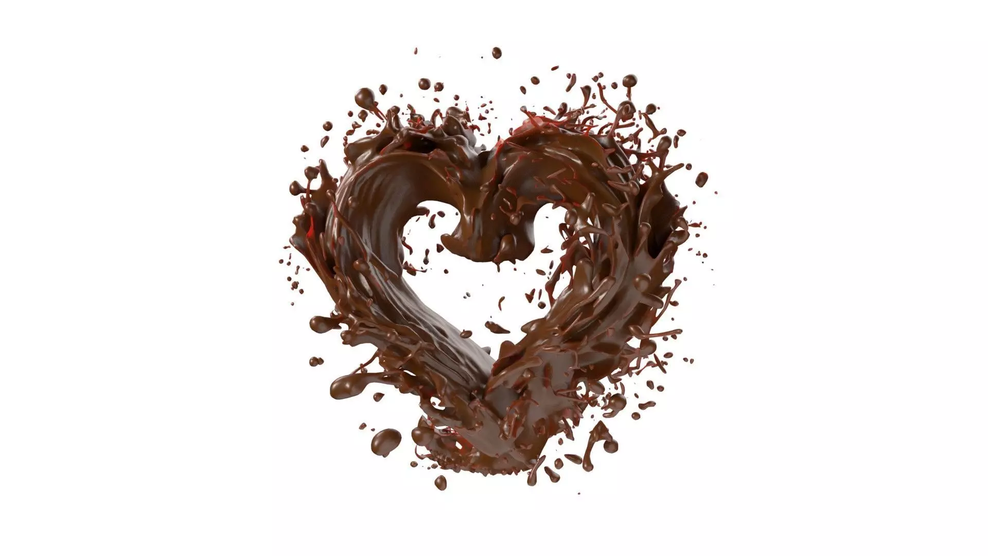 Chocolate Splash v26   Low-poly 3D model_0