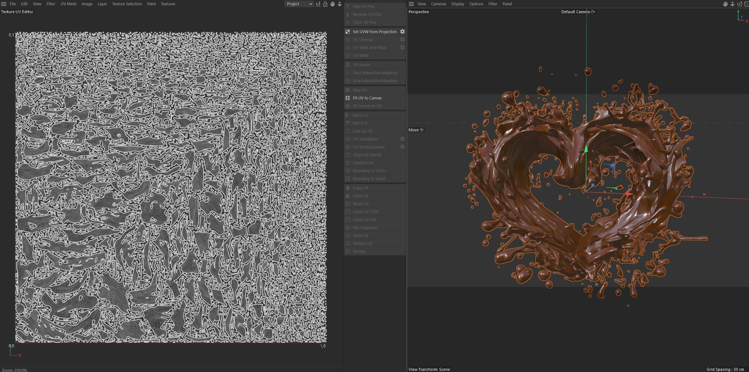 Chocolate Splash v26   Low-poly 3D model_6