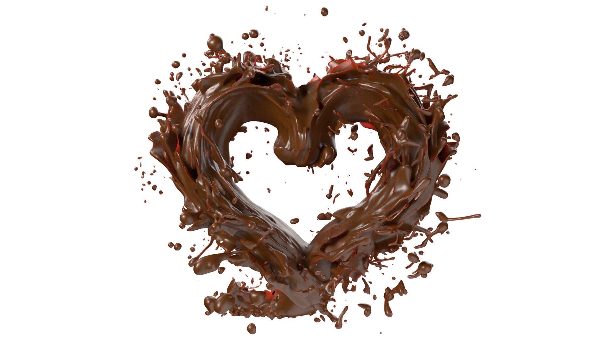 Chocolate Splash v26   Low-poly 3D model_1