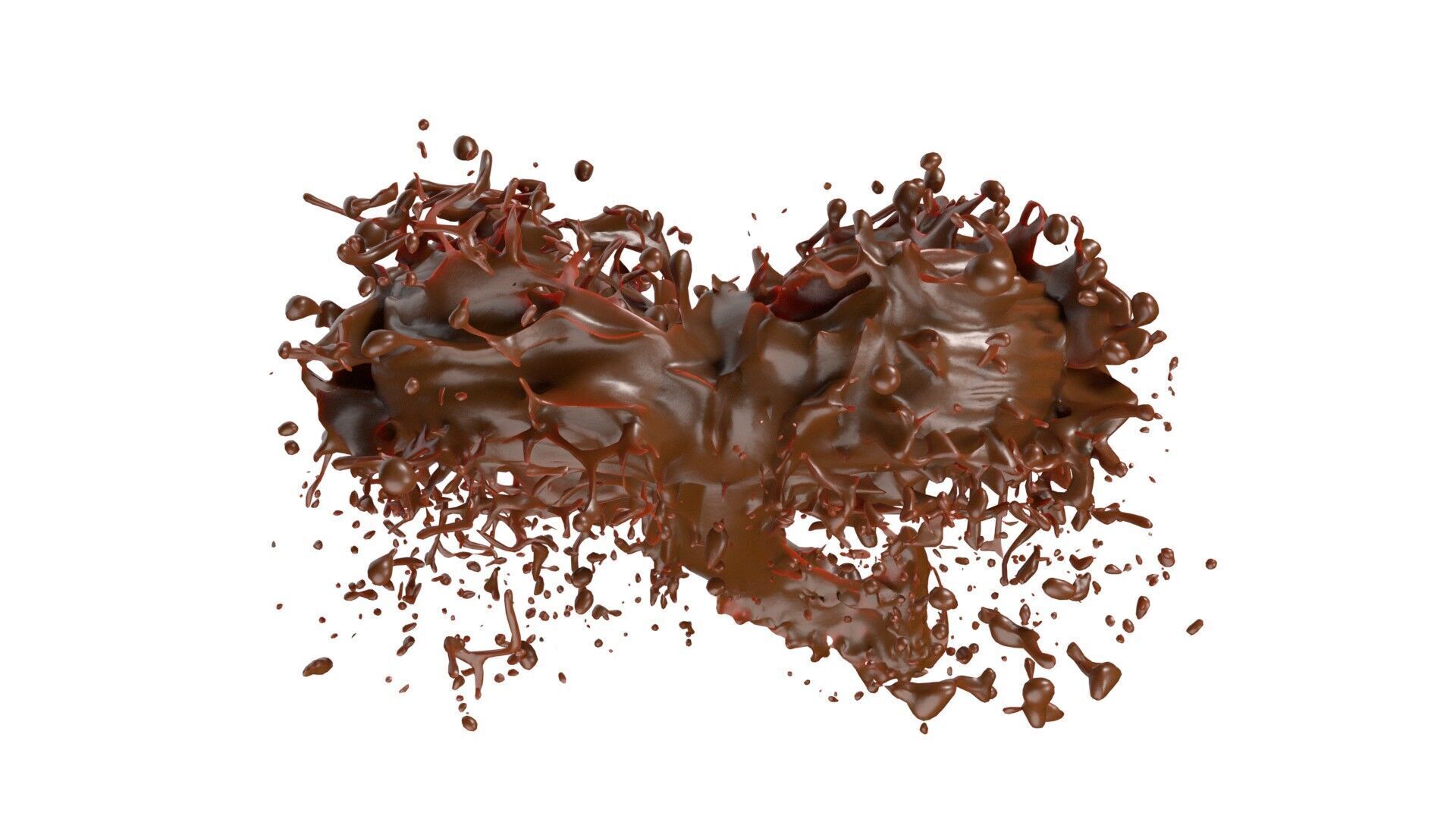 Chocolate Splash v26   Low-poly 3D model_4
