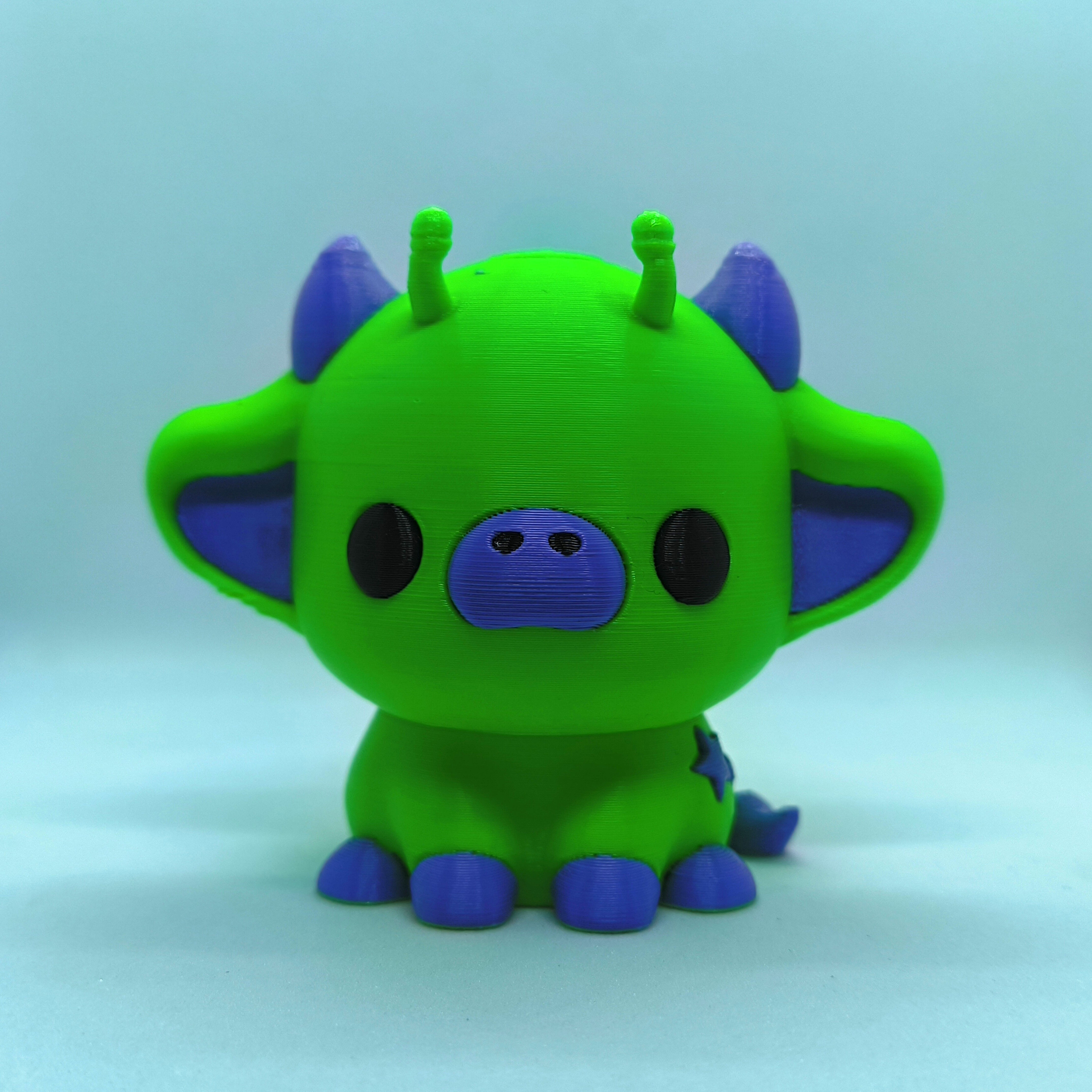 Kawaii Cow - Alien 3D print model_1