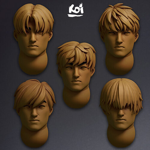 Jade Talons - Miniature heads 3D print model