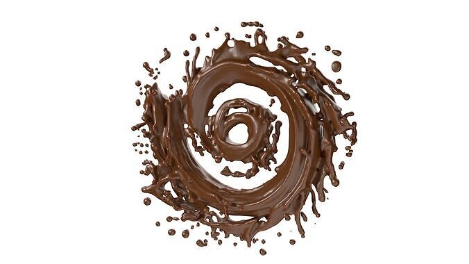 Chocolate Splash v27   Free low-poly 3D model