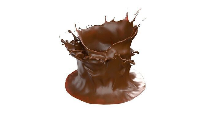 Chocolate Splash v28   Free low-poly 3D model