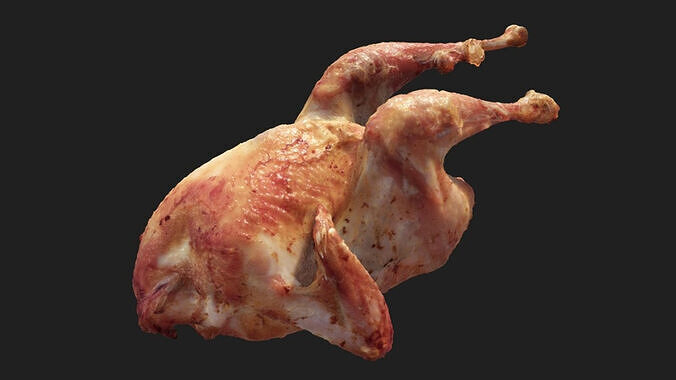 Banquet Roasted Quail Low-poly 3D model