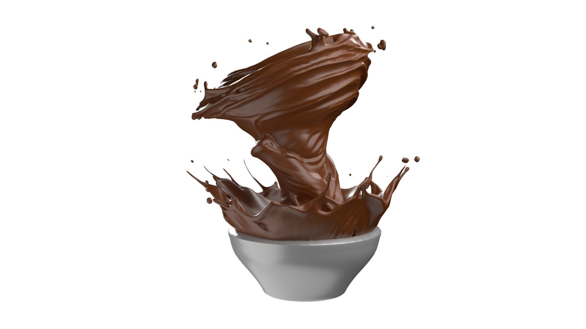 Chocolate Splash v31 Low-poly 3D model_2