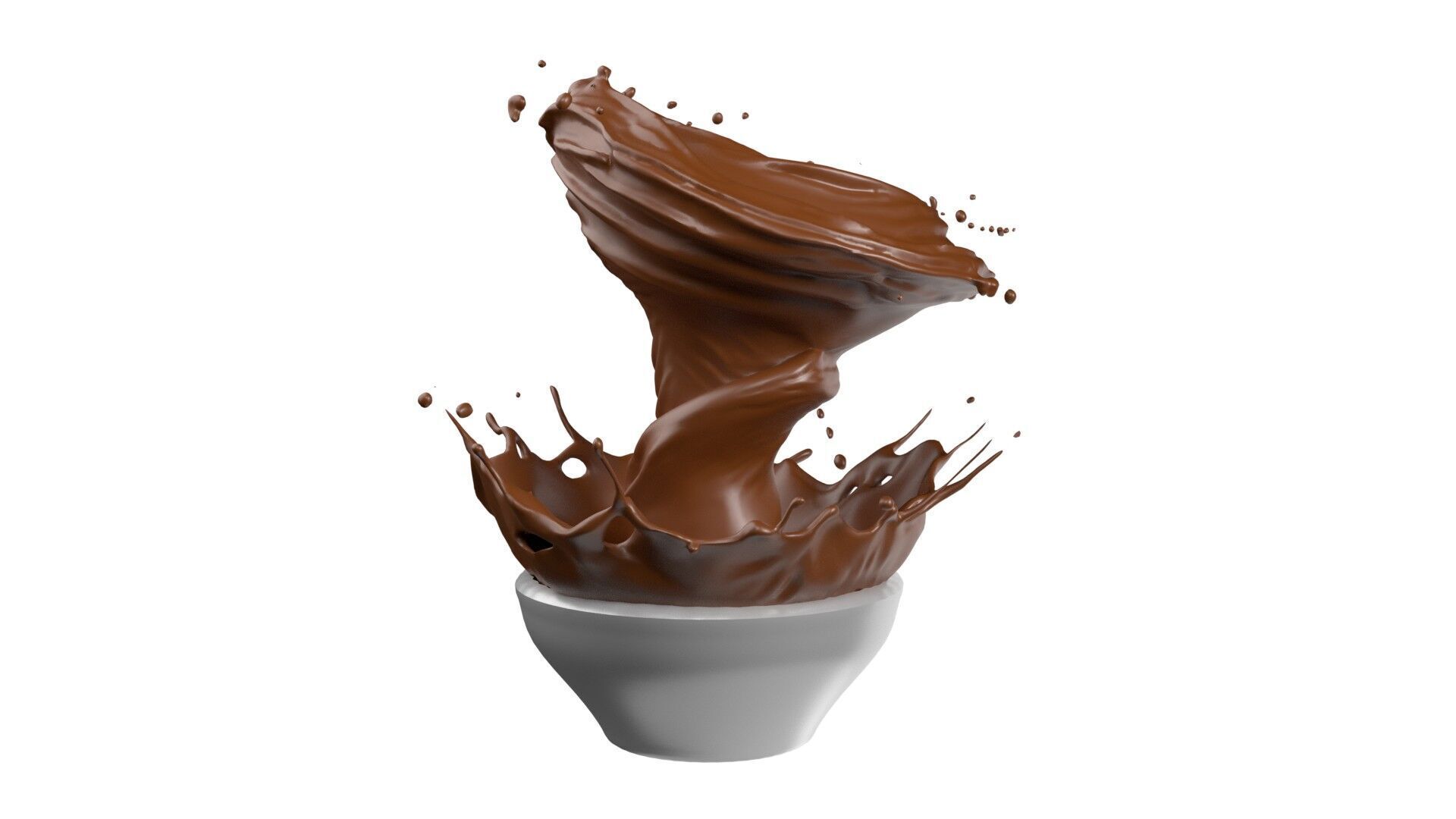 Chocolate Splash v31 Low-poly 3D model_1