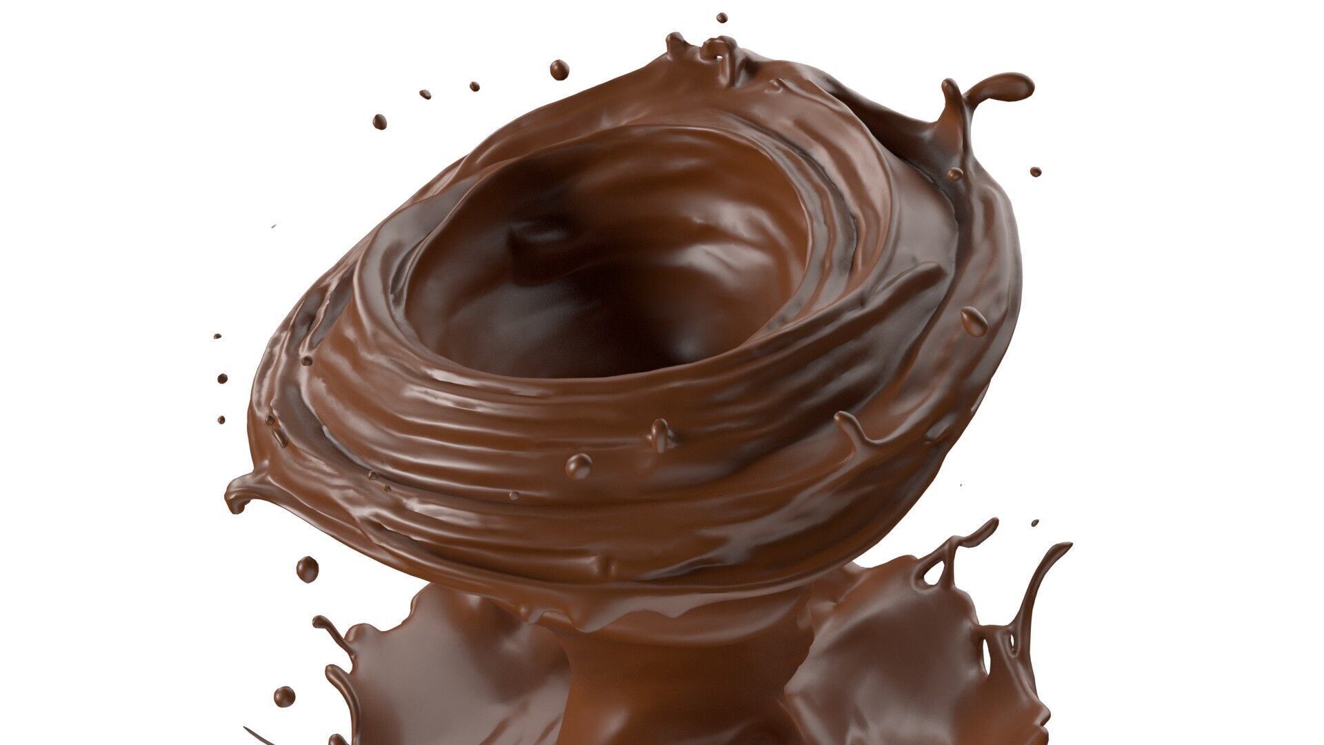 Chocolate Splash v31 Low-poly 3D model_5