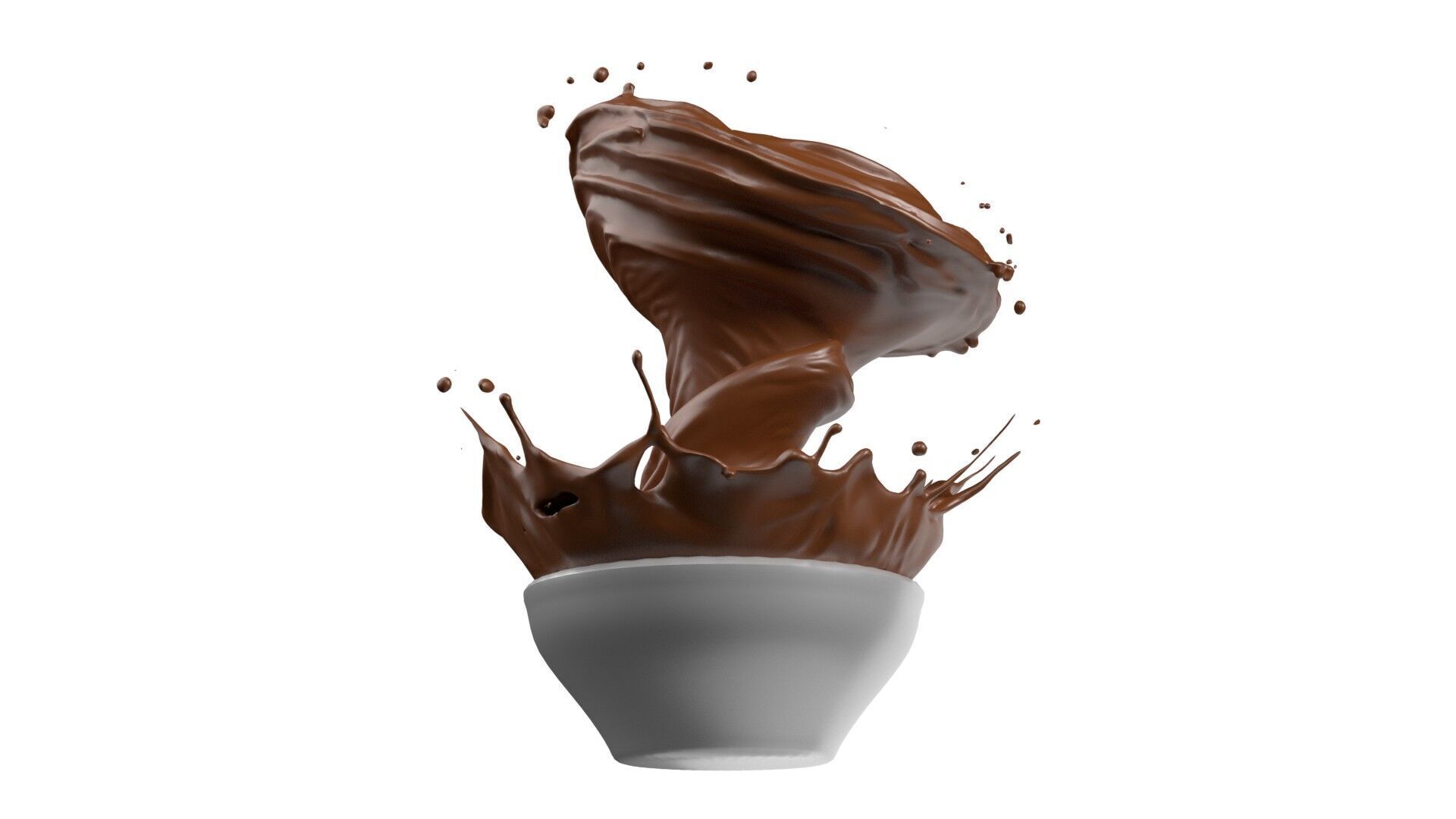 Chocolate Splash v31 Low-poly 3D model_4
