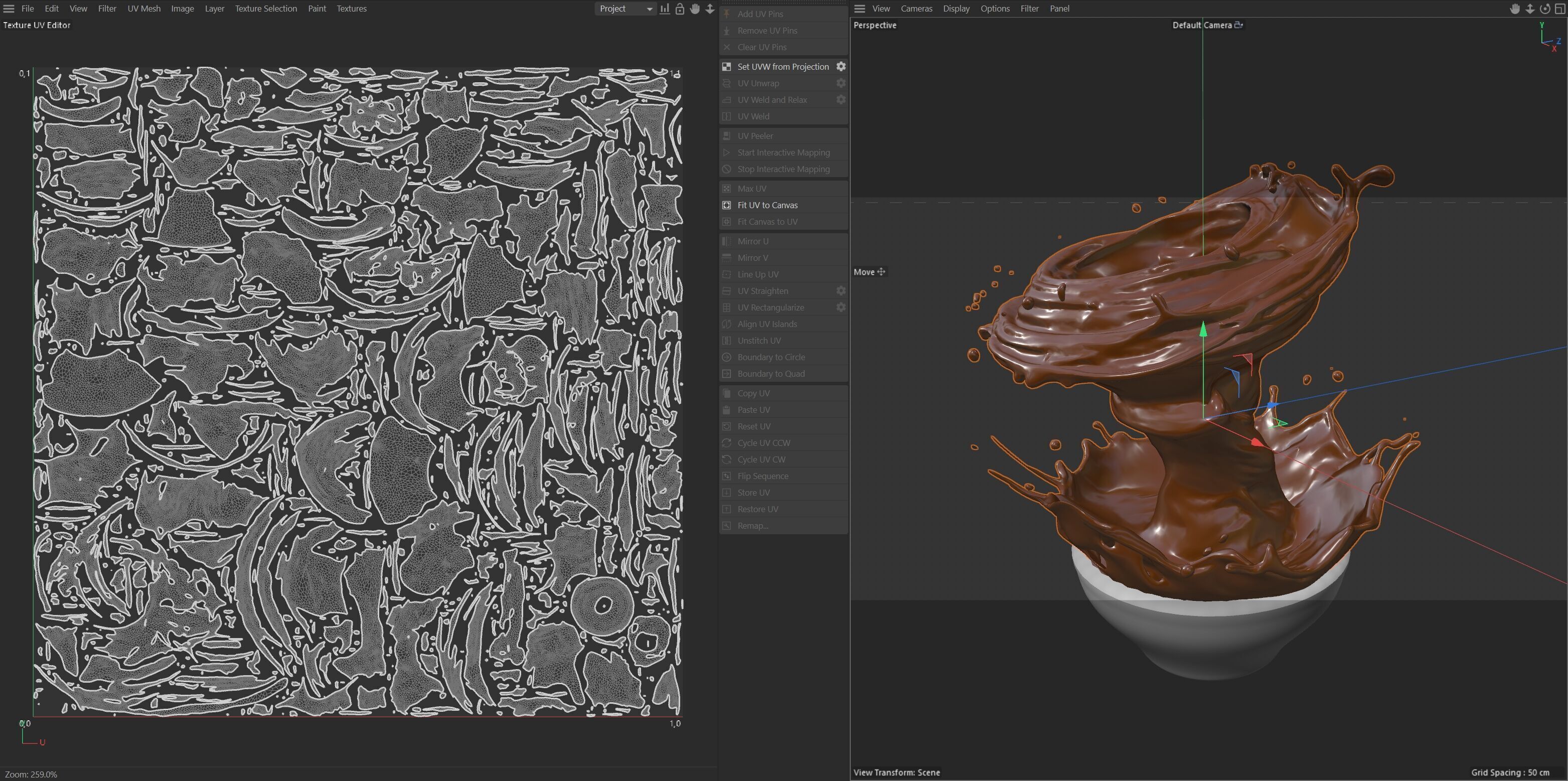 Chocolate Splash v31 Low-poly 3D model_6