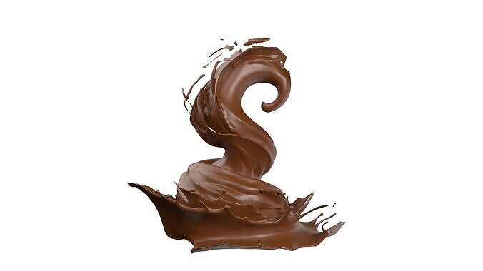 Chocolate Splash v32  Free low-poly 3D model