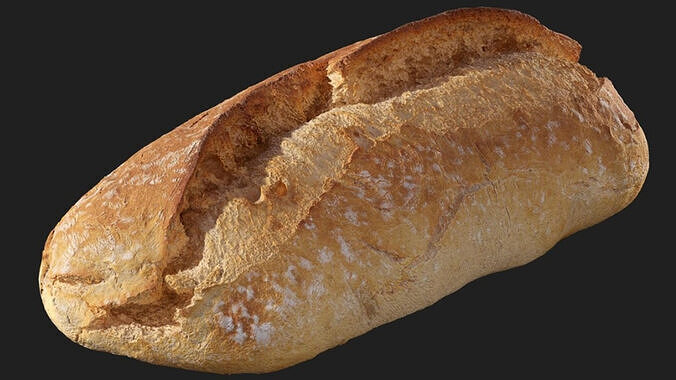 Bread Roll Low-poly 3D model