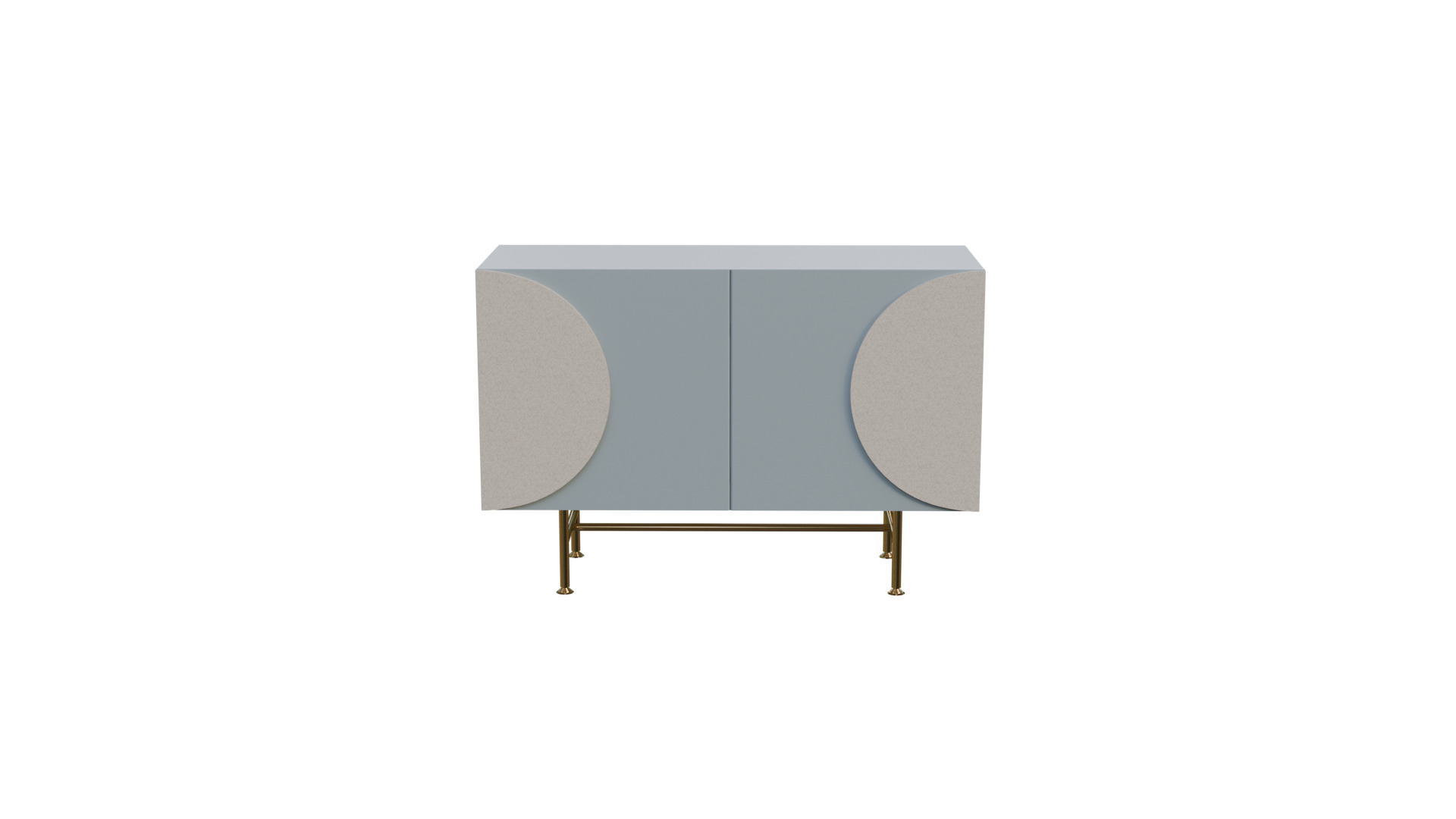 Compact Wall Side Storage Cabinet Low-poly 3D model_3