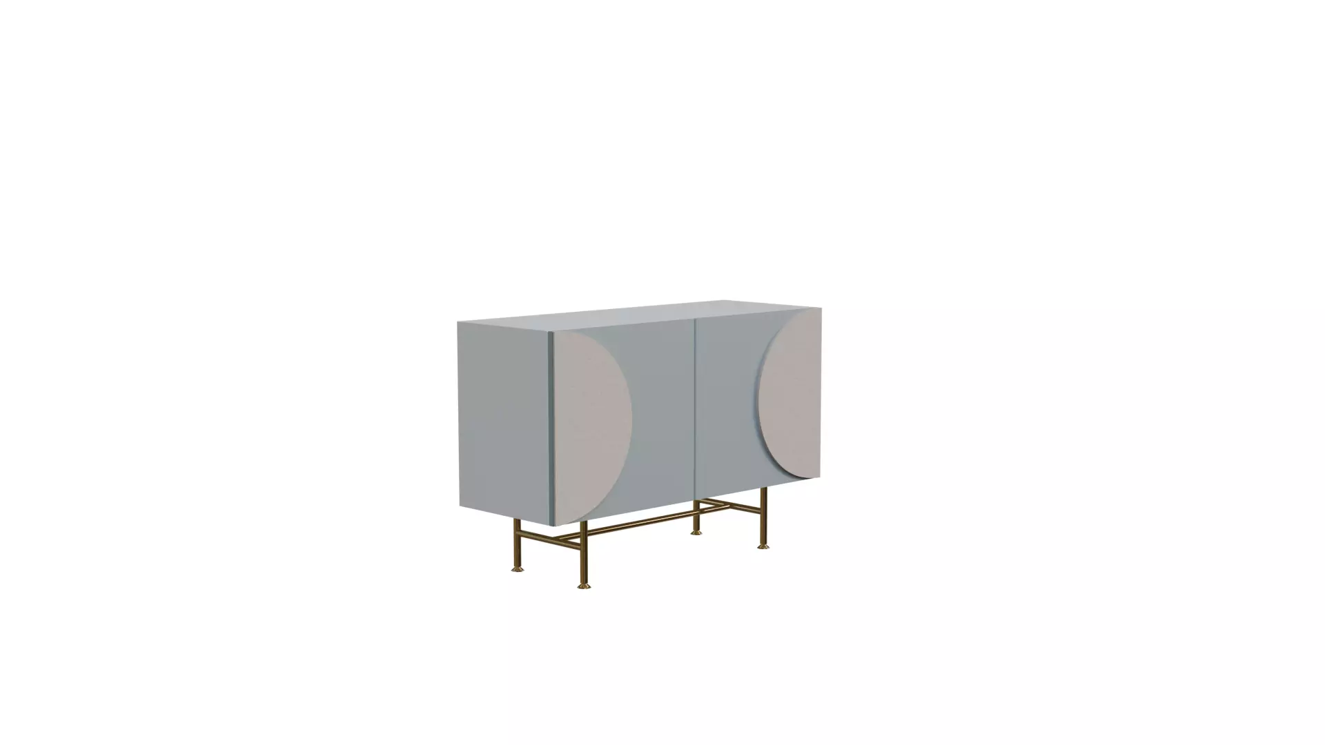 Compact Wall Side Storage Cabinet Low-poly 3D model_0