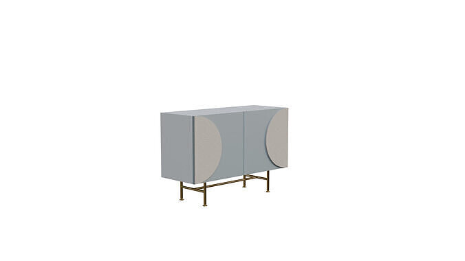 Compact Wall Side Storage Cabinet Low-poly 3D model